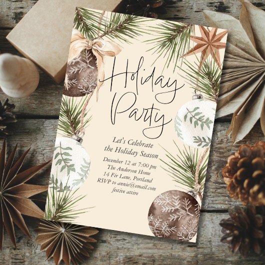 オーナメントサラウンドホリデーパーティー シーズンカード