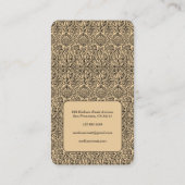 オーナメントシンプルコーヒーショッププロフェッショナル 名刺 (裏面)