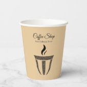 オーナメントシンプルコーヒーショッププロフェッショナル 紙コップ (裏面)