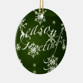オーナメントシーズンの挨拶 – 緑 セラミックオーナメント (右)