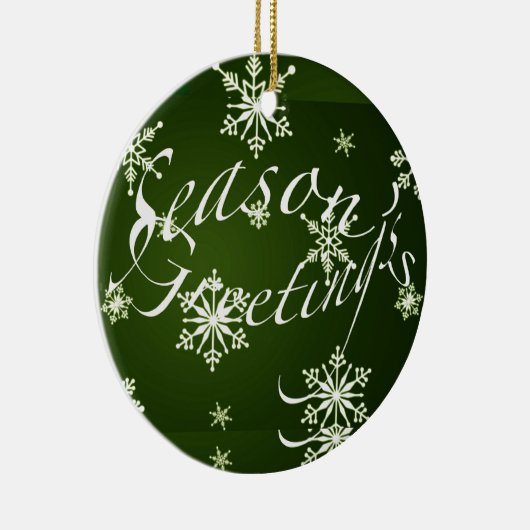 オーナメントシーズンの挨拶 – 緑 セラミックオーナメント (右)