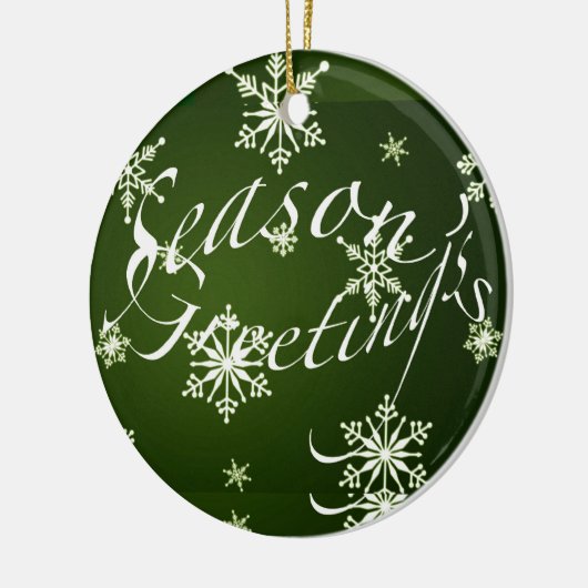 オーナメントシーズンの挨拶 – 緑 セラミックオーナメント (左)