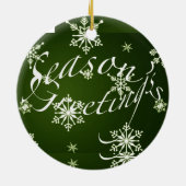 オーナメントシーズンの挨拶 – 緑 セラミックオーナメント (裏面)