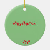 オーナメントジンガーブレッドキャンディコテージ セラミックオーナメント (裏面)