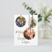オーナメントスタイルホリデークリスマスカードシックス写真 シーズンカード (スタンド正面)