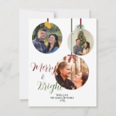 オーナメントスタイルホリデークリスマスカードシックス写真 シーズンカード (正面)