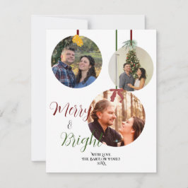 オーナメントスタイルホリデークリスマスカードシックス写真 シーズンカード