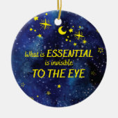 オーナメントスターズ小さな王子引用文 セラミックオーナメント (正面)