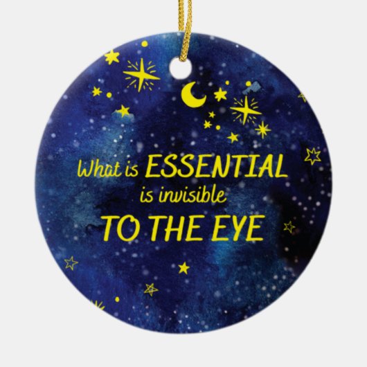 オーナメントスターズ小さな王子引用文 セラミックオーナメント (正面)