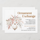 オーナメントスワップパーティの招待状オーナメント交換 シーズンカード (正面/裏面)