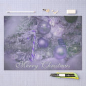 オーナメントズメリークリスマスパープルホリデーツリー 薄葉紙 (クラフト)