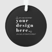 オーナメントデザインアップロードアクリル丸 オーナメント (裏面)
