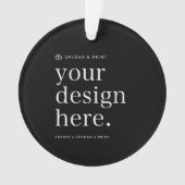 オーナメントデザインアップロードアクリル丸 オーナメント (正面)