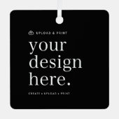 オーナメントデザインアップロードMetal Square メタルオーナメント (正面)