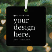 オーナメントデザインアップロードMetal Square メタルオーナメント