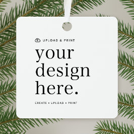 オーナメントデザインアップロードMetal Square メタルオーナメント