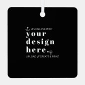 オーナメントデザインアップロードMetal Square メタルオーナメント (裏面)