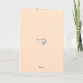 オーナメントトナカイのクリスマス折り返しグリーティングカード シーズンカード (裏面)