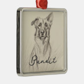 オーナメントドイツシェパード メタルオーナメント (右)
