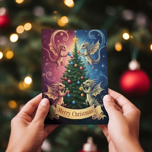 オーナメントドラゴンからのメリークリスマス カード