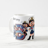 オーナメントネームセーラーキャラクター * B * コーヒーマグカップ (正面左)