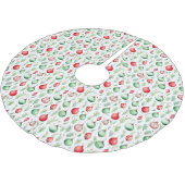 オーナメントパターンクリスマス ブラッシュドポリエステルツリースカート (アングル)