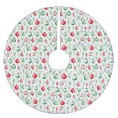 オーナメントパターンクリスマス ブラッシュドポリエステルツリースカート (正面)