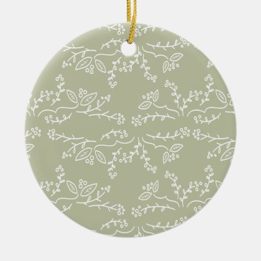 オーナメントパターン（の模様が）ある セラミックオーナメント (正面)