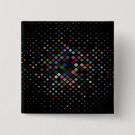 オーナメントパターン(小さな正方形) 缶バッジ (正面)