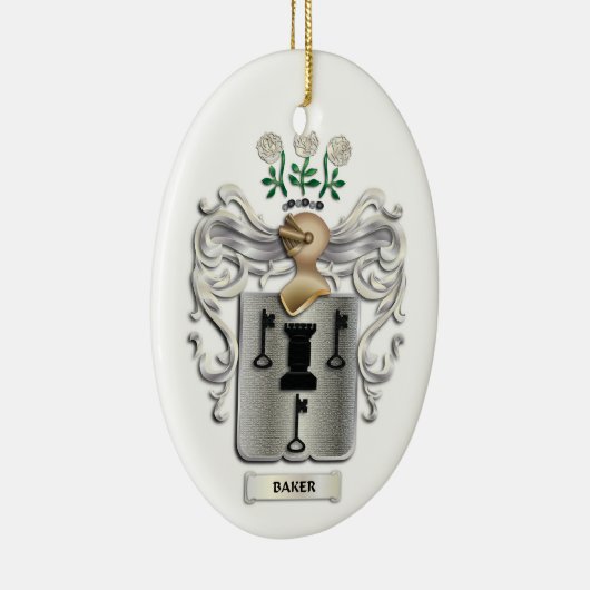 オーナメントパン屋の紋章付き外衣 セラミックオーナメント (右)