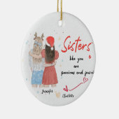 オーナメントパーソナライズされたクリスマスデコレーションベスティ セラミックオーナメント (右)