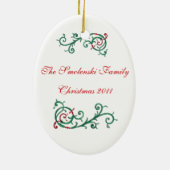 オーナメントパーソナライズな生命の樹 セラミックオーナメント (裏面)