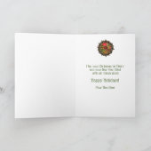 オーナメントビーズホリーベリーリースクリスマスカード シーズンカード (内部)