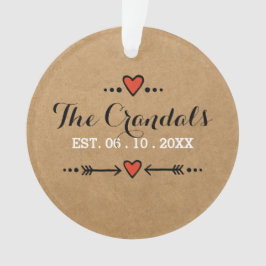 オーナメントピンクのハート結婚矢印 – の記念日 –  オーナメント