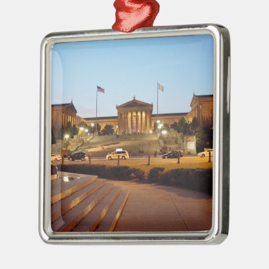 オーナメントフィラデルヒィアの美術館 メタルオーナメント (左)