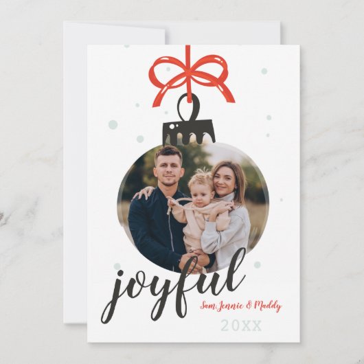 オーナメントフォトホリデーカード シーズンカード (正面)