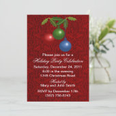 オーナメントホリデーパーティー招待状 招待状 (スタンド正面)