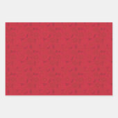 オーナメントポインセティアススノーフレークドットクリスマス ラッピングペーパーシート (正面2)