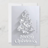 オーナメントモダンクリスマスツリーの挨拶 シーズンカード (正面)