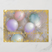 オーナメントラベンダーピーチミントシャンパーニュ 箔シーズンカード (正面)