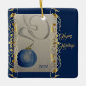 オーナメントリボンオーナメント セラミックオーナメント (正面)