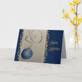 オーナメントリボン折り畳みグリーティングカード カード (黄色い花)