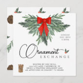 オーナメント交換の招待を編集可能 招待状 (正面/裏面)