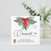 オーナメント交換の招待を編集可能 招待状 (スタンド正面)