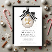 オーナメント交換エレガントクリスマス 招待状