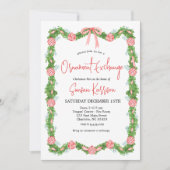 オーナメント交換クリスマスパーティの招待状 招待状 (正面)