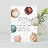 オーナメント交換クリスマスパーティの招待状 招待状 (スタンド正面)