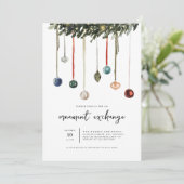 オーナメント交換クリスマスパーティの招待状 招待状 (スタンド正面)