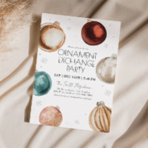 オーナメント交換クリスマスパーティの招待状