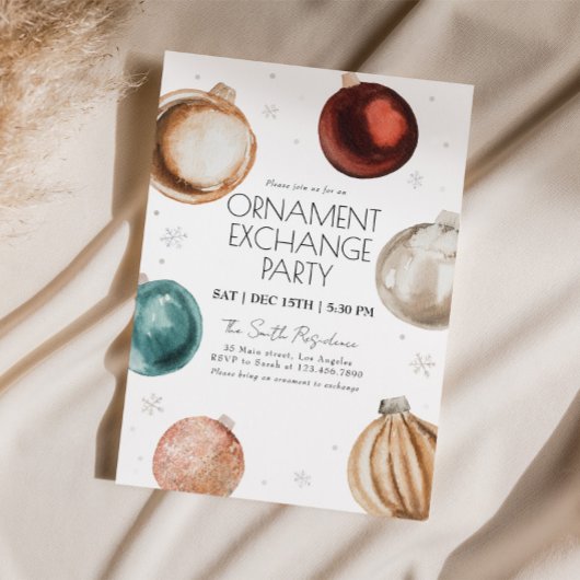 オーナメント交換クリスマスパーティの招待状 招待状
